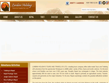 Tablet Screenshot of lumbiniholidays.com